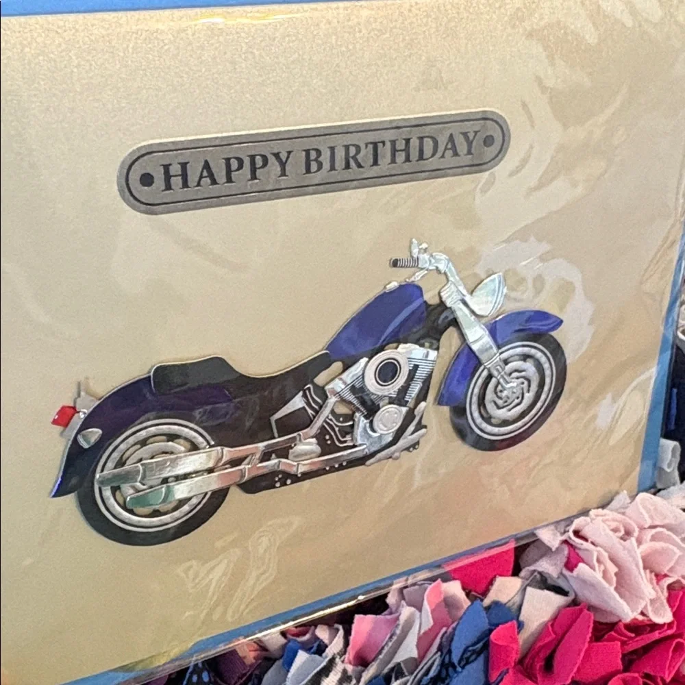 🆕Motorcycle Guy Birthday Greeting Card